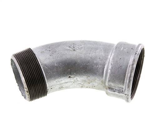 Racor Codo 45deg R2 1/2'' Macho x Rp2 1/2'' Hembra Hierro Fundido 25bar (351.25psi)
