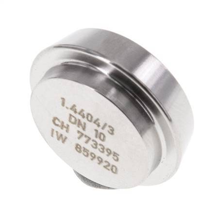 Tapa 22mm Boquilla cónica DN 10 Acero inoxidable DIN 11851
