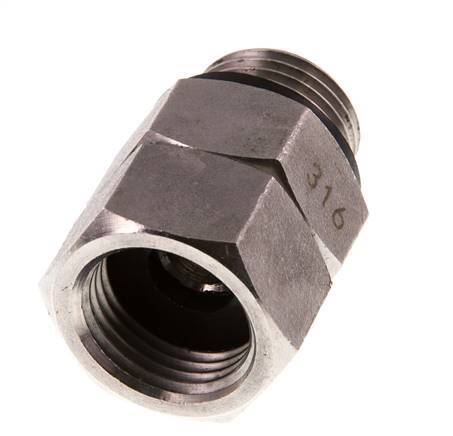 Junta Rotativa G1/2'' Hembra x Macho Agua Caliente Acero Inoxidable FKM 30bar (421.5psi)