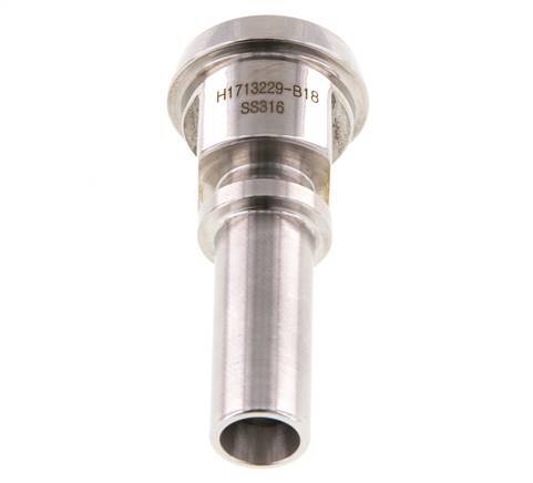 DIN 11851 Accesorio sanitario (lácteo) Cono de 28 mm x pilar de manguera de 13 mm (1/2 pulgada) Collarín de seguridad de acero inoxidable