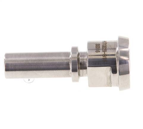 DIN 11851 Accesorio sanitario (lácteo) Cono de 28 mm x pilar de manguera de 13 mm (1/2 pulgada) Collarín de seguridad de acero inoxidable