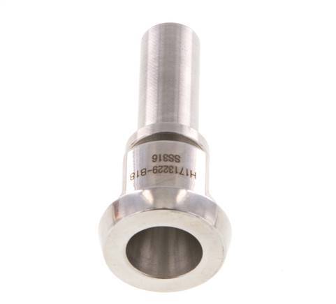 DIN 11851 Accesorio sanitario (lácteo) Cono de 28 mm x pilar de manguera de 13 mm (1/2 pulgada) Collarín de seguridad de acero inoxidable