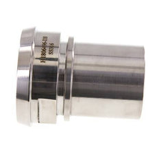 DIN 11851 Accesorio sanitario (lácteo) Cono de 86 mm x pilar de manguera de 63 mm (2 1/2 pulgadas) Collarín de seguridad de acero inoxidable