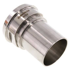 DIN 11851 Accesorio sanitario (lácteo) Cono de 86 mm x pilar de manguera de 63 mm (2 1/2 pulgadas) Collarín de seguridad de acero inoxidable
