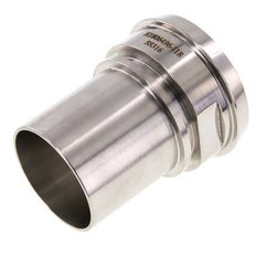 DIN 11851 Accesorio sanitario (lácteo) Cono de 86 mm x pilar de manguera de 63 mm (2 1/2 pulgadas) Collarín de seguridad de acero inoxidable