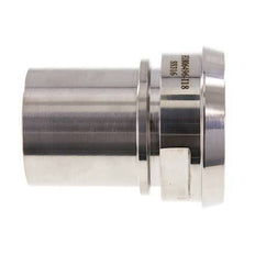 DIN 11851 Accesorio sanitario (lácteo) Cono de 86 mm x pilar de manguera de 63 mm (2 1/2 pulgadas) Collarín de seguridad de acero inoxidable