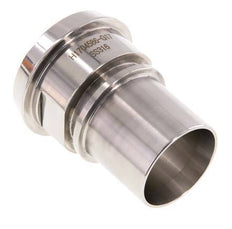 DIN 11851 Accesorio sanitario (lácteo) Cono de 56 mm x pilar de manguera de 38 mm (1 1/2 pulgada) Collarín de seguridad de acero inoxidable