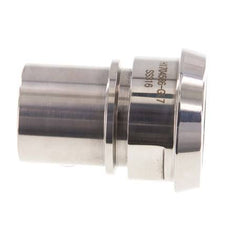 DIN 11851 Accesorio sanitario (lácteo) Cono de 56 mm x pilar de manguera de 38 mm (1 1/2 pulgada) Collarín de seguridad de acero inoxidable