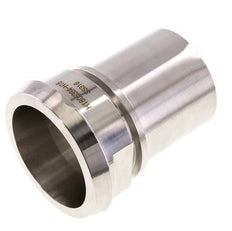 DIN 11851 Accesorio sanitario (lácteo) Cono de 86 mm x pilar de manguera de 65 mm (2 1/2 pulgadas) Collarín de seguridad de acero inoxidable
