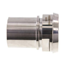 DIN 11851 Accesorio sanitario (lácteo) Cono de 86 mm x pilar de manguera de 65 mm (2 1/2 pulgadas) Collarín de seguridad de acero inoxidable