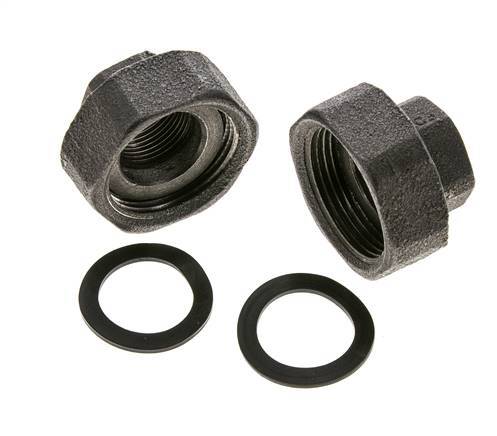 Racor de bomba Rp3/4'' x G 1 1/4 pulgadas Hierro fundido Junta plana NBR 20bar (281.0psi)