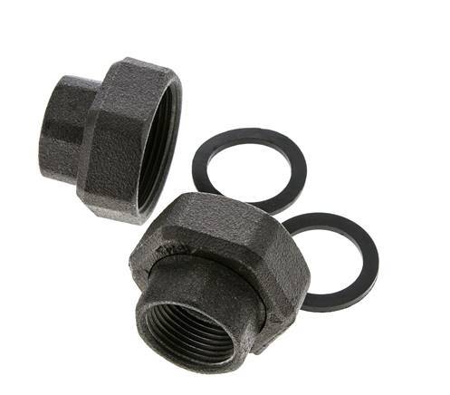 Racor de bomba Rp1'' x G 1 1/2 pulgadas Hierro fundido Junta plana NBR 20bar (281.0psi)