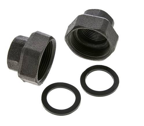 Racor de bomba Rp1'' x G 1 1/2 pulgadas Hierro fundido Junta plana NBR 20bar (281.0psi)