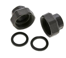 Racor de bomba Rp1'' x G 1 1/2 pulgadas Hierro fundido Junta plana NBR 20bar (281.0psi)