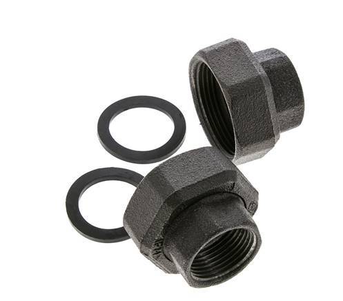 Racor de bomba Rp1'' x G 1 1/2 pulgadas Hierro fundido Junta plana NBR 20bar (281.0psi)