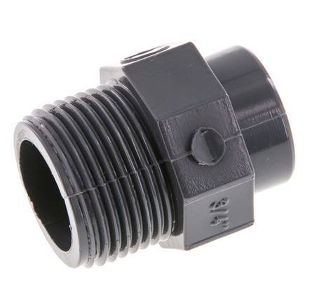 Reducing Ring Rp3/8'' Female x G3/4'' Male PVC-U 16bar (224.8psi) EN 1452-3 [5 Pieces]