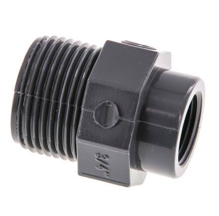 Reducing Ring Rp3/8'' Female x G3/4'' Male PVC-U 16bar (224.8psi) EN 1452-3 [5 Pieces]