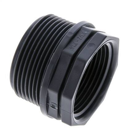 Anillo reductor G1 1/4'' hembra x G1 1/2'' Macho Polipropileno (pp) 10bar (140.5psi) FDA 50mm Hex.