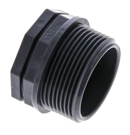Anillo reductor G1 1/4'' hembra x G1 1/2'' Macho Polipropileno (pp) 10bar (140.5psi) FDA 50mm Hex.