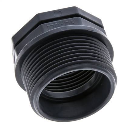 Anillo reductor G1 1/4'' hembra x G1 1/2'' Macho Polipropileno (pp) 10bar (140.5psi) FDA 50mm Hex.