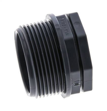Anillo reductor G1 1/4'' hembra x G1 1/2'' Macho Polipropileno (pp) 10bar (140.5psi) FDA 50mm Hex.