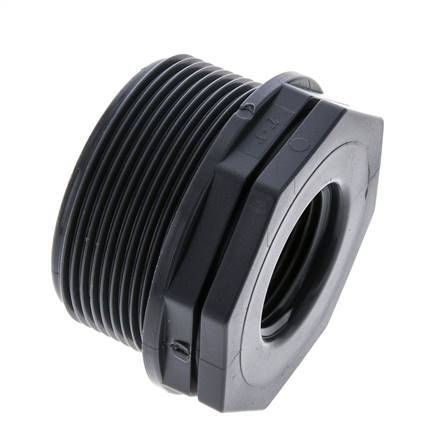Reducing Ring G1'' Female x G2'' Male Polypropylene (pp) 10bar (140.5psi) FDA 65mm Hex