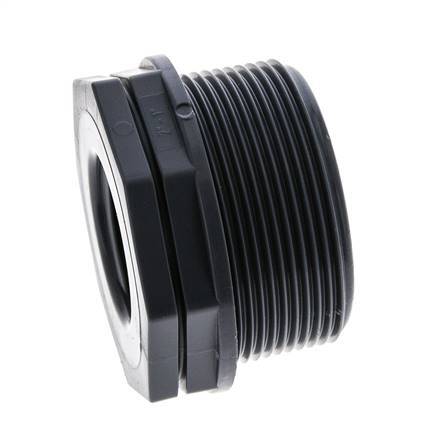 Reducing Ring G1'' Female x G2'' Male Polypropylene (pp) 10bar (140.5psi) FDA 65mm Hex
