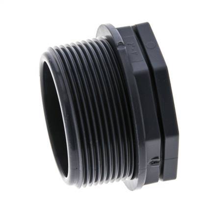 Reducing Ring G1'' Female x G2'' Male Polypropylene (pp) 10bar (140.5psi) FDA 65mm Hex