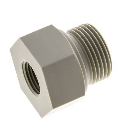 Anillo Reductor G1/2'' Hembra x G1'' Macho Polipropileno (pp) 10bar (140.5psi) FDA 43mm Hex.