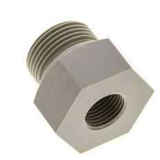 Anillo Reductor G1/2'' Hembra x G1'' Macho Polipropileno (pp) 10bar (140.5psi) FDA 43mm Hex.
