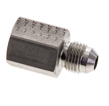 Racor Reductor JIC G1/4'' Hembra x UNF 1/2''-20 Macho Acero Inoxidable 275bar (3863.75psi)