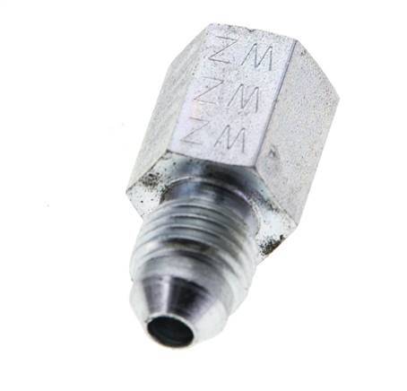 JIC Reducing Nipple G1/8'' Female x UNF 7/16''-20 Male Steel 310bar (4355.5psi) [2 Pieces]