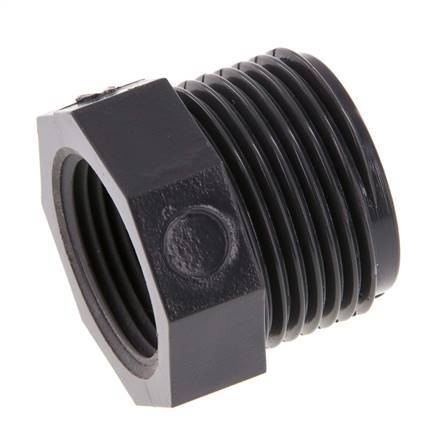 Reducing Ring Rp1'' Female x G1'' Male PVC-U 16bar (224.8psi) EN 1452-3 [5 Pieces]