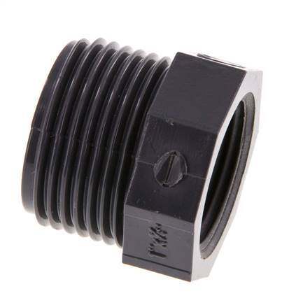 Reducing Ring Rp1'' Female x G1'' Male PVC-U 16bar (224.8psi) EN 1452-3 [5 Pieces]