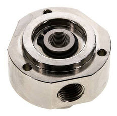 Junta rotativa de 3 vías 1/8'' x 1/4'' x3/8'' Latón niquelado FKM 12bar (168,6psi)