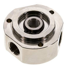 Junta rotativa de 3 vías 1/8'' x 1/4'' x3/8'' Latón niquelado PUR 0bar (0.0psi)