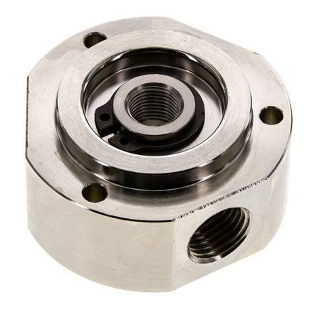 Junta rotativa de 3 vías 1/8'' x 1/4'' x3/8'' Latón niquelado PUR 0bar (0.0psi)