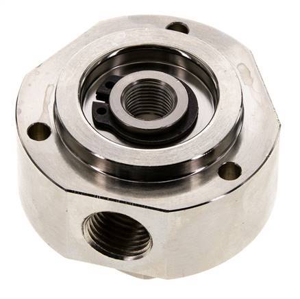 Junta rotativa de 3 vías 1/8'' x 1/4'' x3/8'' Latón niquelado PUR 0bar (0.0psi)