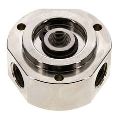 Junta rotativa de 3 vías 1/8'' x 1/4'' x3/8'' Latón niquelado PUR 0bar (0.0psi)