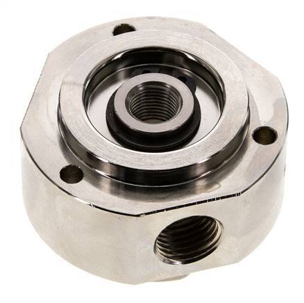 Junta rotativa de 3 vías 1/8'' x 1/4'' x3/8'' Latón niquelado PUR 0bar (0.0psi)