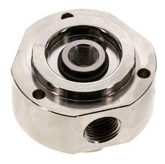 Junta rotativa de 3 vías 1/8'' x 1/4'' x3/8'' Latón niquelado PUR 0bar (0.0psi)