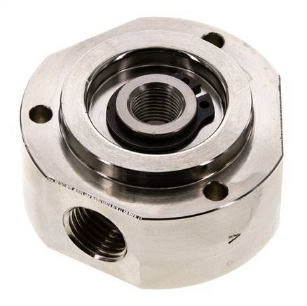 Junta rotativa de 3 vías 1/8'' x 1/4'' x3/8'' Latón niquelado PUR 0bar (0.0psi)