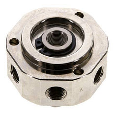 Junta rotativa de 6 vías 1/8'' x3/8'' Latón niquelado FKM 12bar (168.6psi)