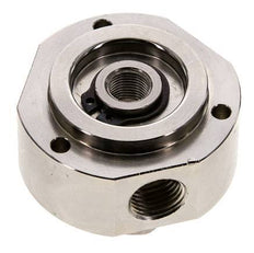 Junta rotativa de 3 vías 1/8'' x 1/4'' x3/8'' Latón niquelado PUR 12bar (168.6psi)
