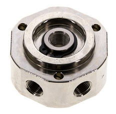 Junta rotativa de 6 vías 1/8'' x3/8'' Latón niquelado PUR 12bar (168.6psi)