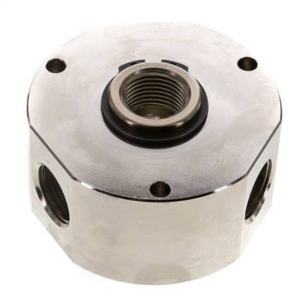 3-Way Rotary Joint 1/2'' x3/4'' Nickel-plated Brass NBR 12bar (168.6psi)