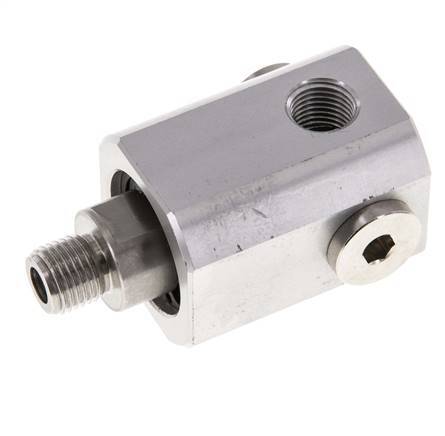 Junta rotativa de 4 vías G1/4'' Aluminio NBR 10bar (140.5psi)