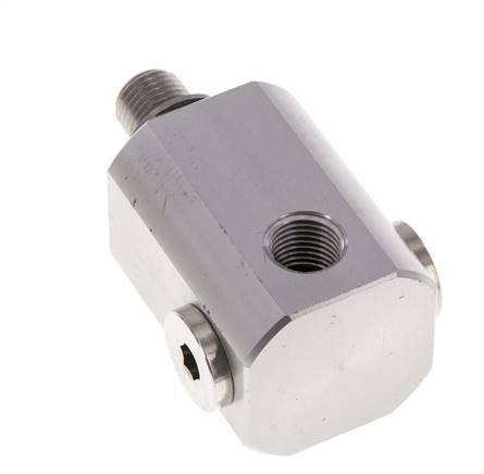 Junta rotativa de 4 vías G1/4'' Aluminio NBR 10bar (140.5psi)