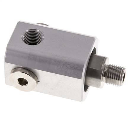Junta rotativa de 4 vías G1/4'' Aluminio NBR 10bar (140.5psi)
