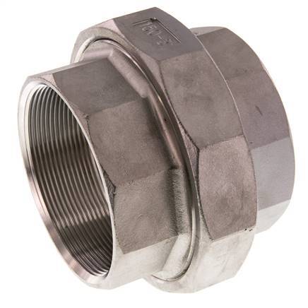 Unión Conector Recto Rp3'' Hembra Acero Inoxidable Junta Plana PTFE 16bar (224.8psi)